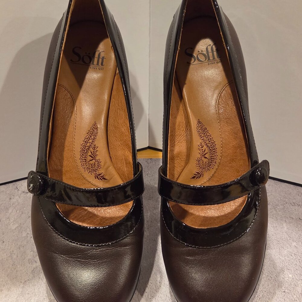 Sofft Saffron Mary Janes - Mahogany Brown - Size 8.5